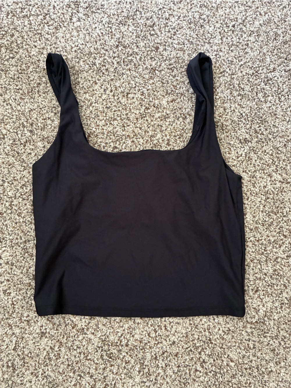Fabletics Black Scoop Neck Tank Top